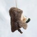 Needle Felted Owl Ornament - Reading