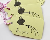 Watering Can Tags For You - Set of 8 - Custom Colors Available - Spring Gift Tags Garden Party Tags Il_170x135