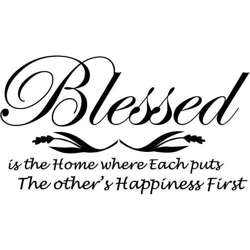 Blessed Is The Home - MEDIUM - Vinyl Wall Decal, Sticker