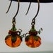 Pumpkin Earrings, Fall Jewelry, Halloween Earrings, Orange Earrings