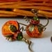 Pumpkin Earrings, Fall Jewelry, Halloween Earrings, Orange Earrings