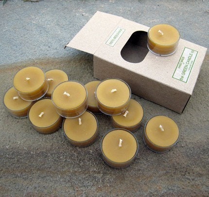 Beeswax Tea Light Candles - Box of Twelve