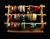 Standing Bracelet Holder Organizer Storage Display Oak