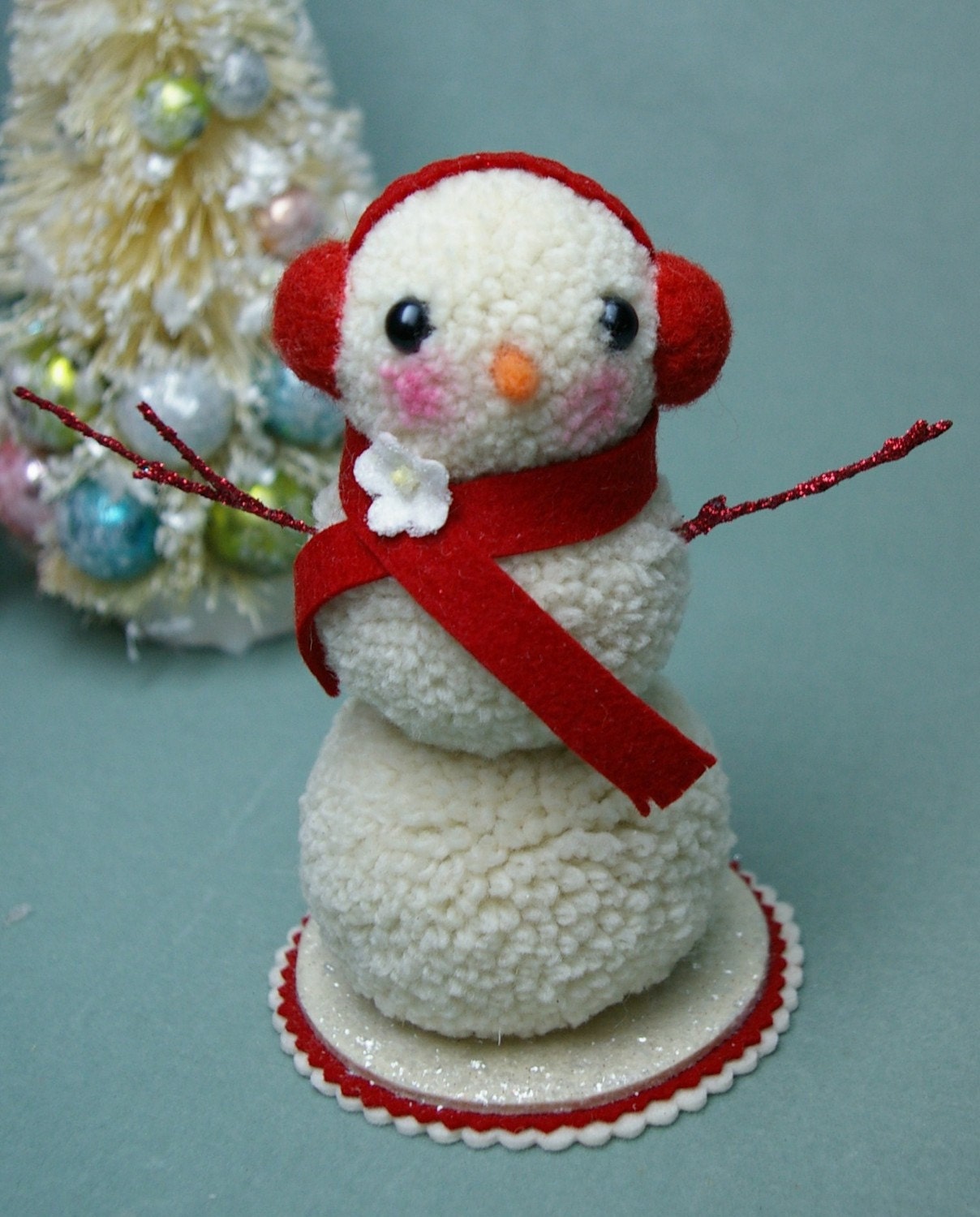 Little Snow Girl In Red as Featured in Better Homes and Gardens Holiday Craft Magazine