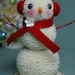Little Snow Girl In Red as Featured in Better Homes and Gardens Holiday Craft Magazine