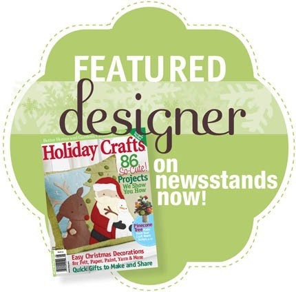 Little Snow Girl In Red as Featured in Better Homes and Gardens Holiday Craft Magazine