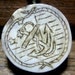 ANCHORS AWAY . Old Folk Art Ivory Scrimshaw Necklace Pendant . Vintage