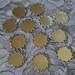 15mm Round flat brass lace edge settings bases 15mm connectors