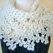 Crochet,Accessory, Beige lacy scarf, hand made, new, winter accessories, new fashion,woman