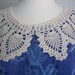 RESERVED Ecru Lace Collar necklace,Hand crocheted, pineapple designed thread collar, accessory,  new, made by Demet