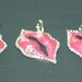 Rhinestone Enameled Hot Pink Lip Pendant