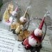 Winter Mint - Cottage Style Glittery Snowman Cup with Bottle Brush Tree Christmas Folk Art Ornament