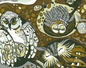 Owls mounted on Bamboo