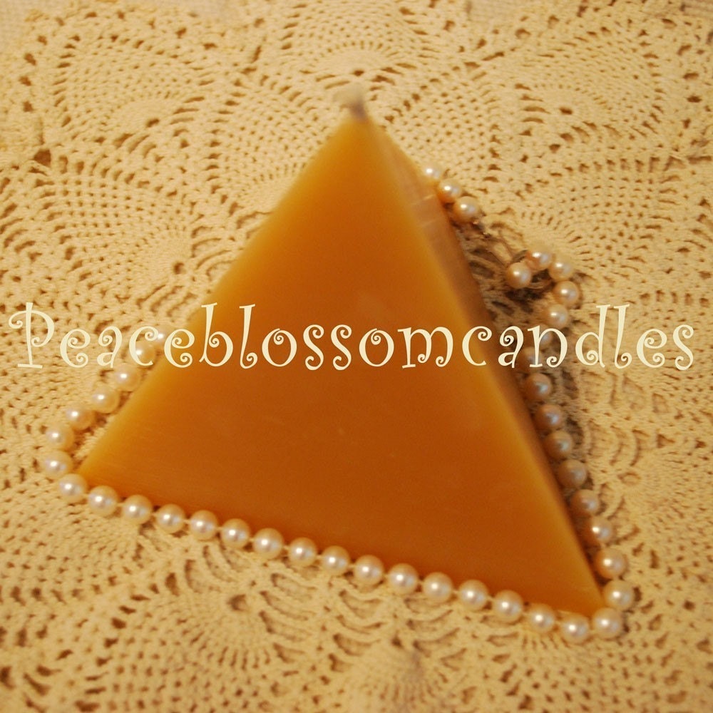 Beeswax Candle LARGE Pyramid Shaped Candle