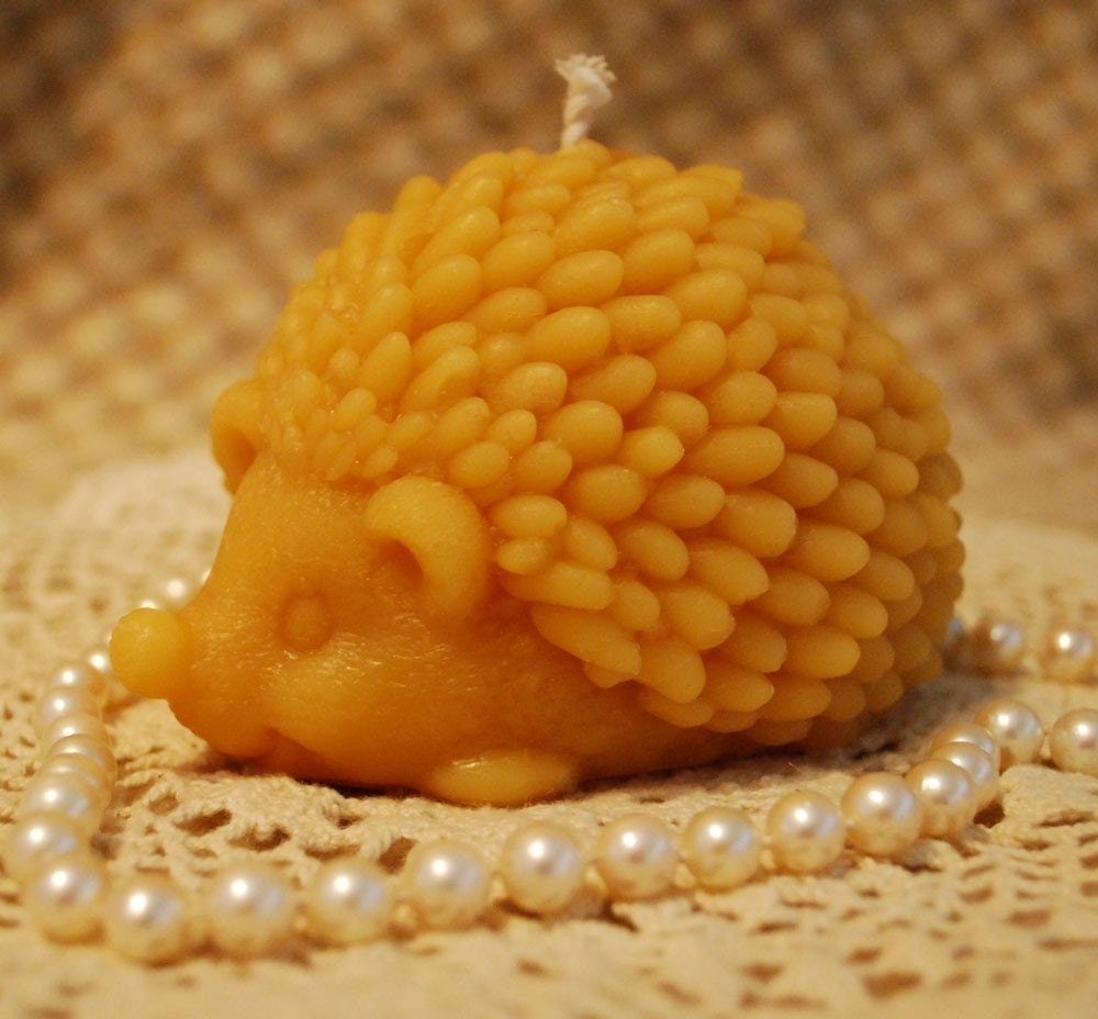 Beeswax Candle Hedgehog Shaped Animal Candle