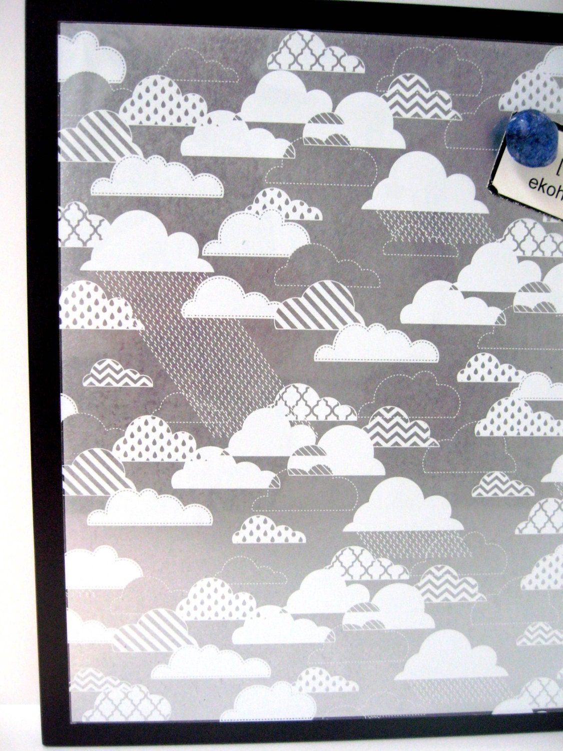 Chasing Clouds..Magnet Dry Erase Steel Memo Board // housewarming gift // wall organization // office organizer // home decor // desk