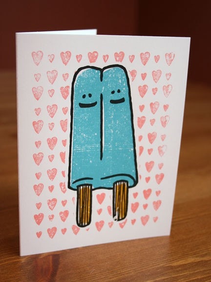 Popsicle love/valentine card