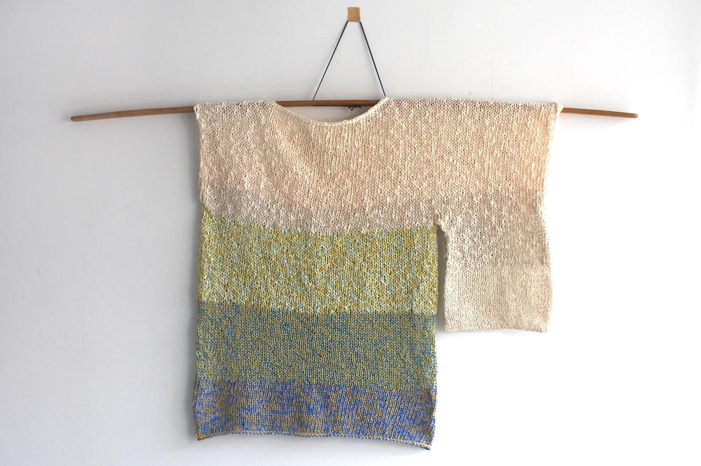 asymmetry sweater / impressionist - CresusArtisanat