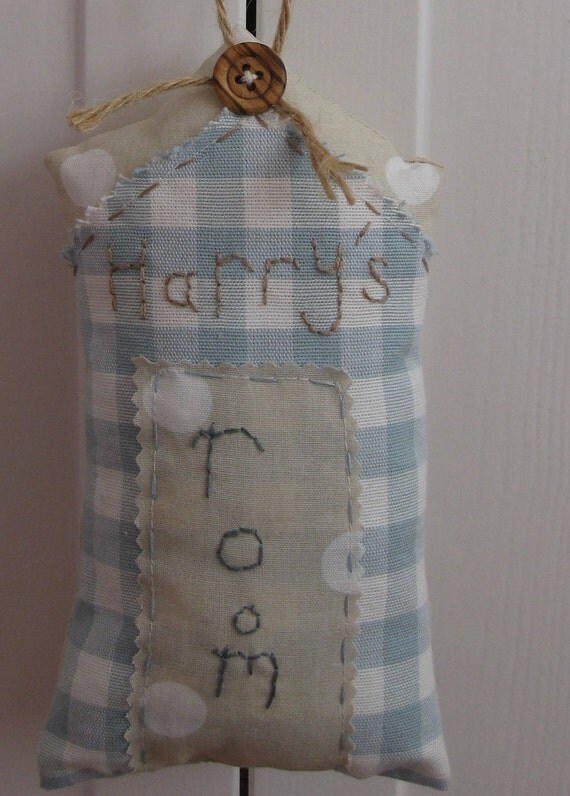 Beach Hut Door hanger Sign PERSONALISED Boy's Room Nursery Decor Il_570xn