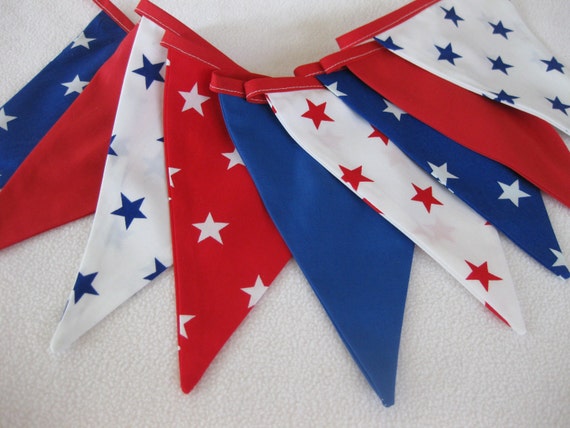 STARS JULY 4th Bunting Banner lovely for a Party, Celebration or Photo prop can be Custom Personalized Ready to ship