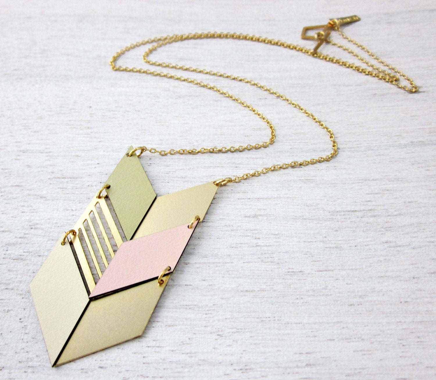 Formica Long Tribal Necklace in Gold - shlomitofir