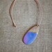 Wooden Boho Necklace / Blue Purple Necklace / SALE