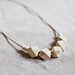 Wooden Boho Necklace / Beige - Neon Necklace / Tribal Necklace