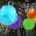 Large Tulle Pom Pom Balls - Custom Unique handmade decorations, 12 inch diameter - 34 color choices