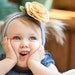 designer blossom SNUGARS yellow polka dot headband hair band hat beanie cap baby infant toddler girl newborn