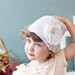 Chic blossom in white with lace- sweet Snugar baby hat