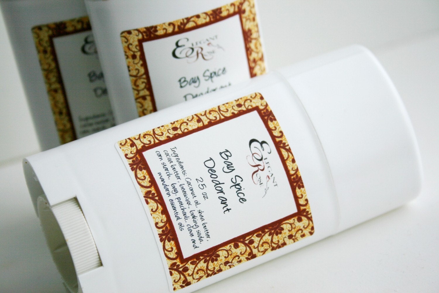 Bay Spice Natural Deodorant 2.5 ounces - Essential Oil Deodorant for Men