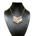 ARIZ - Laser cut walnut necklace, gold