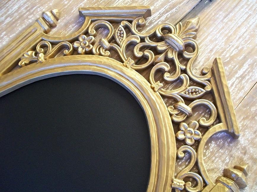 ORNATE VINTAGE FRAMED Chalkboard Magnetic Chalkboard Wall Mirror Baroque Frame Wedding Menu Board