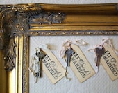 Elegant Wedding Seating Chart Table Numbers-34 x 28 Lg Old World Vintage Inspired Gold Ornate Frame-Pushpin-Magnetic Memo Board-Chalkboard