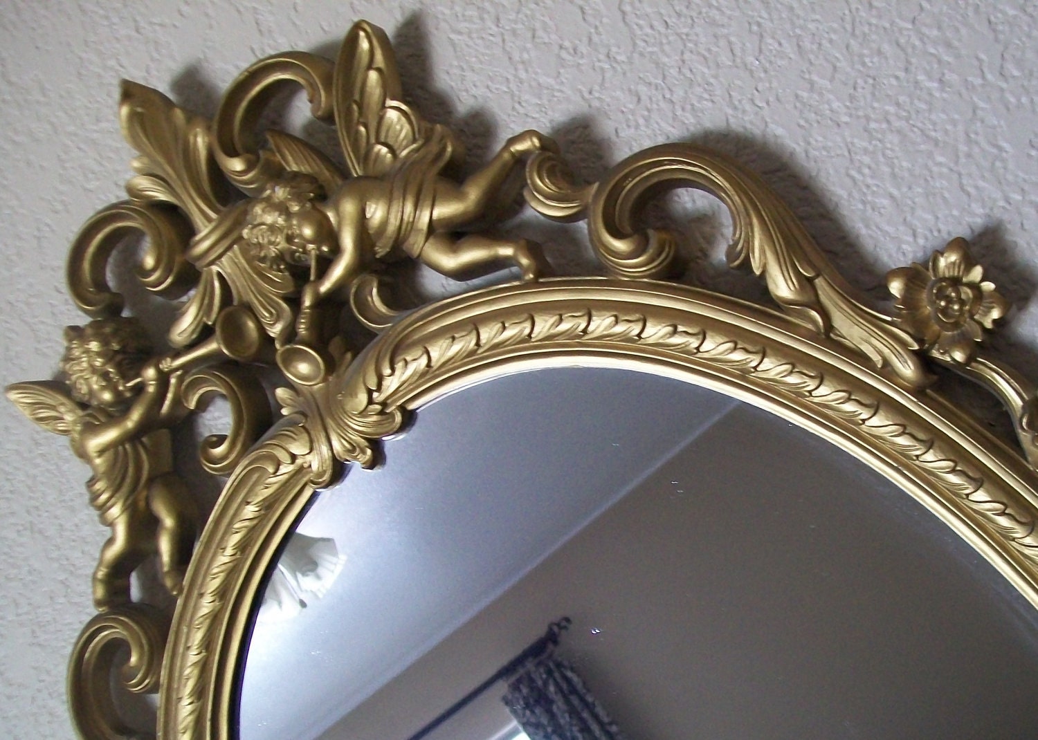 RARE ANGEL CHERUBS Decorative Vintage Wall Mirror Chalkboard Combo-Any Color Gold Ornate Vintage Framed Mirror-Magnetic Chalkboard-Weddings