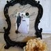 Vintage Inspired MAGNETIC MEMO BOARD-Romantic Ornate Frame Magnet Board-Framed Chalkboard-Black High Gloss 8x10 Picture Frame