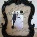 Vintage Inspired MAGNETIC MEMO BOARD-Romantic Ornate Frame Magnet Board-Framed Chalkboard-Black High Gloss 8x10 Picture Frame