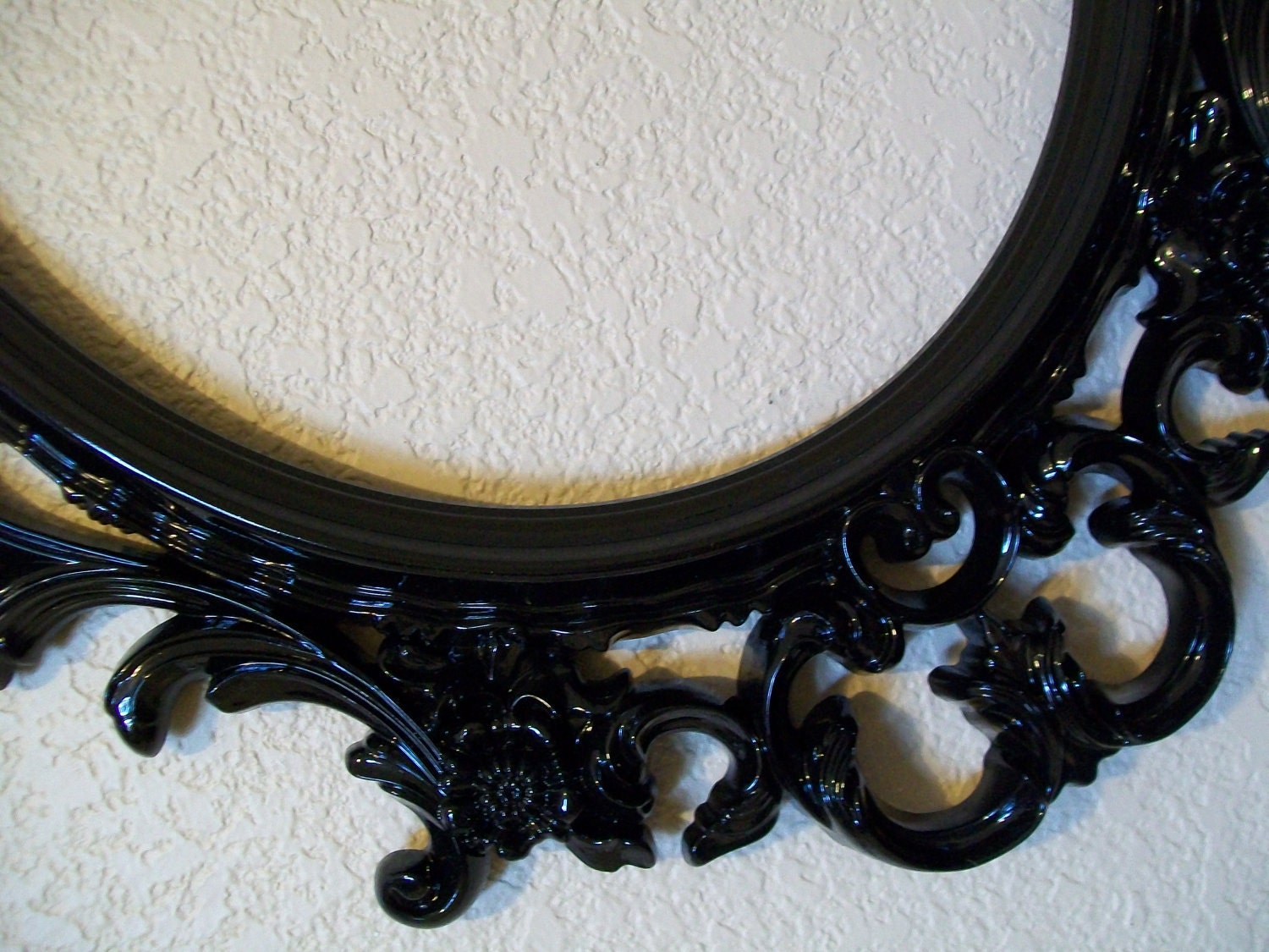 GLOSS BLACK MIRROR Any Color Large Ornate Frame Picture Frame Photo Baby Photos Wedding Photos Family Photos Chalkboard Nursery Wall Mirror