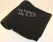 Say It With Embroidery or Personalized Names Embroidered Fleece Throw Blanket