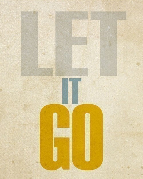 LET IT GO - 8 x 10 - Typographic Print