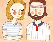 Secretly In Love - 5 x 7 - Illustration Print