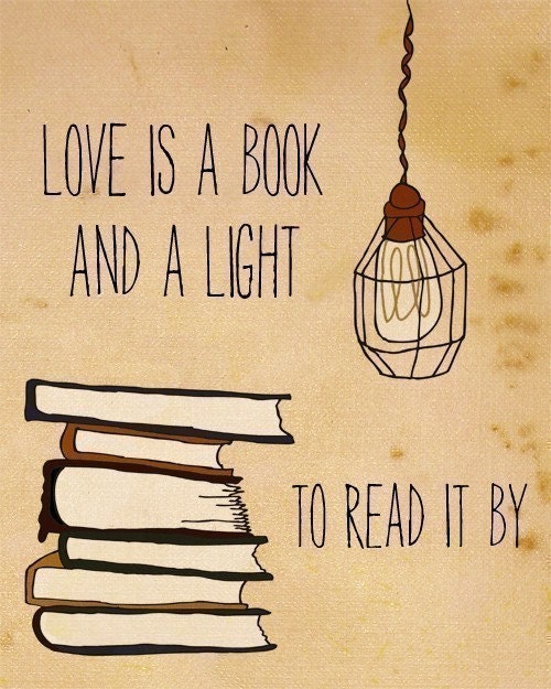 Love Is A Book - 8 x 10 - Illustration Print