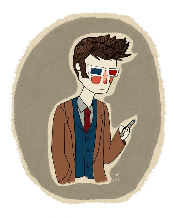Timey Wimey - 5 x 7 Illustration Print