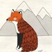 Gentle Fox - 8 x 10 - Illustration Print
