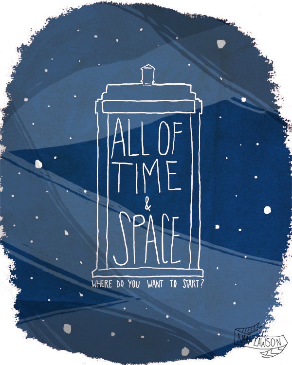 All Of Time And Space - 8 x 10 Illustration Print