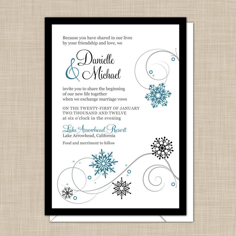 Snowflake Wedding Invitations
