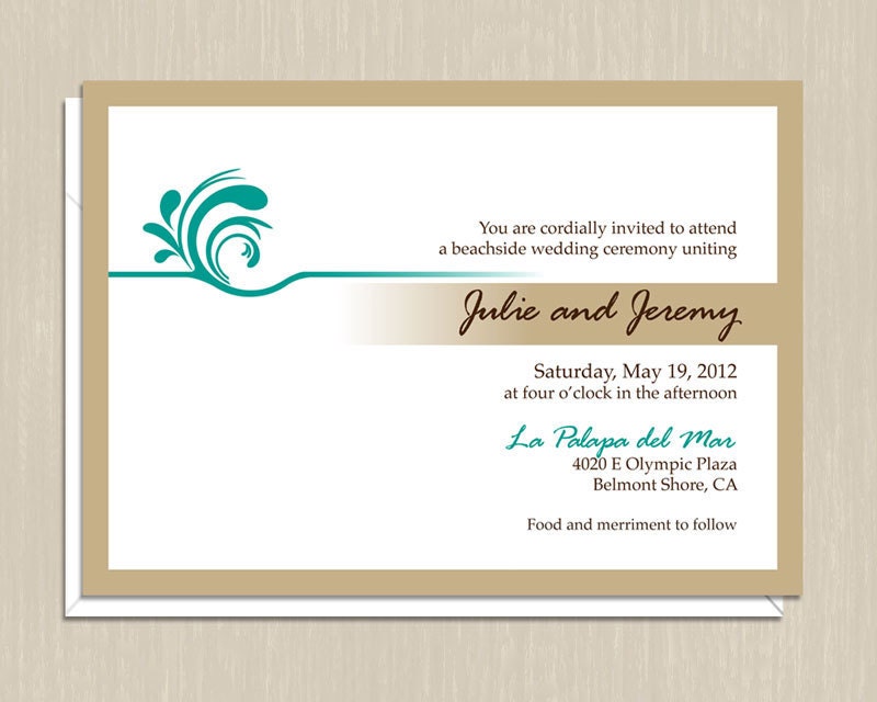 Wave Wedding Invitations