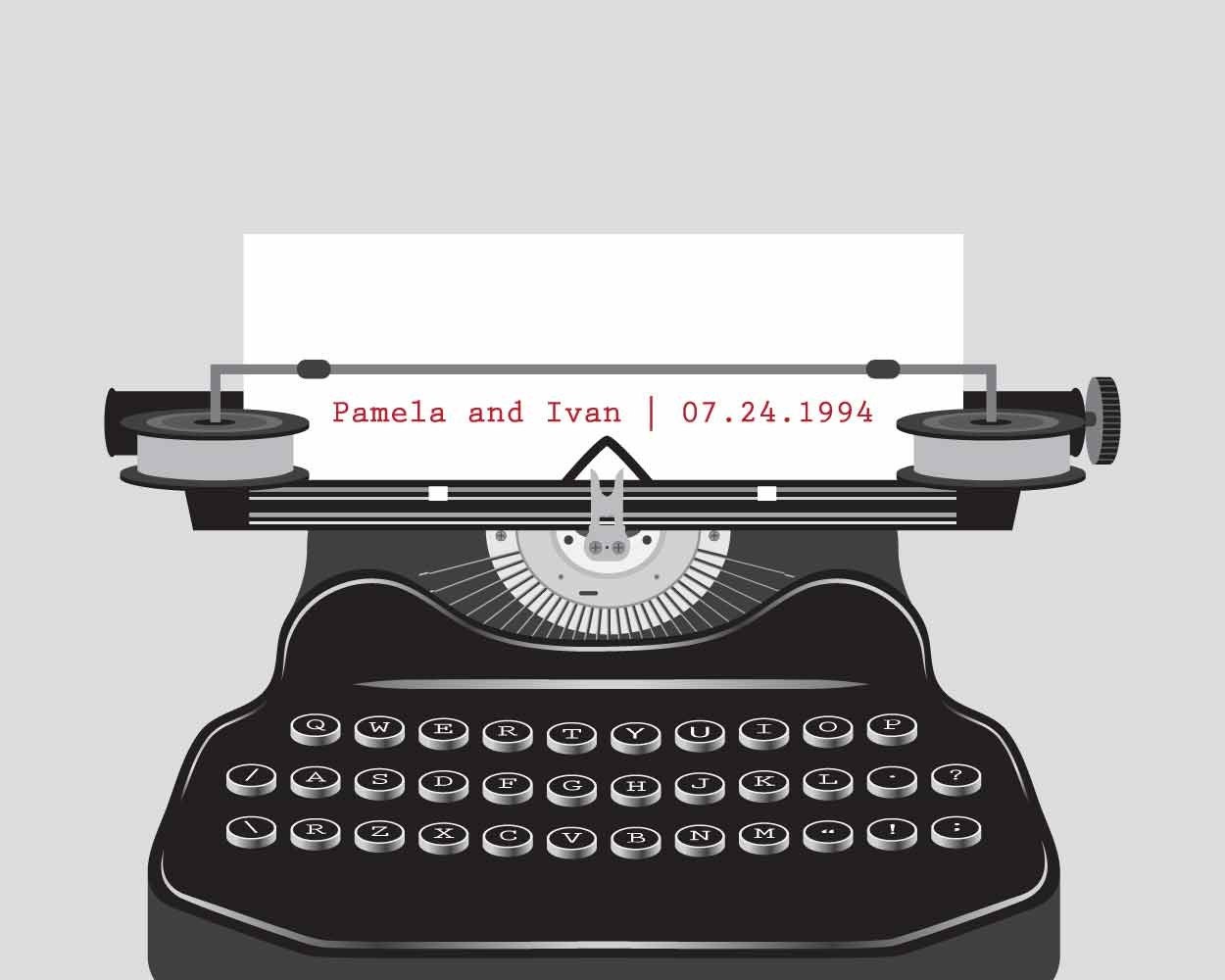 Custom Wedding Gift - Typewriter Print