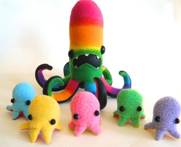 5 Random Surprise Little Baby Octopods