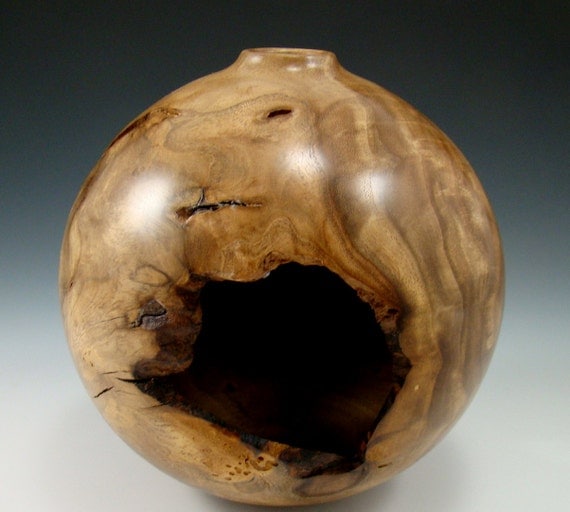 Cavernous Remains - Russian Olive Burl Vessel